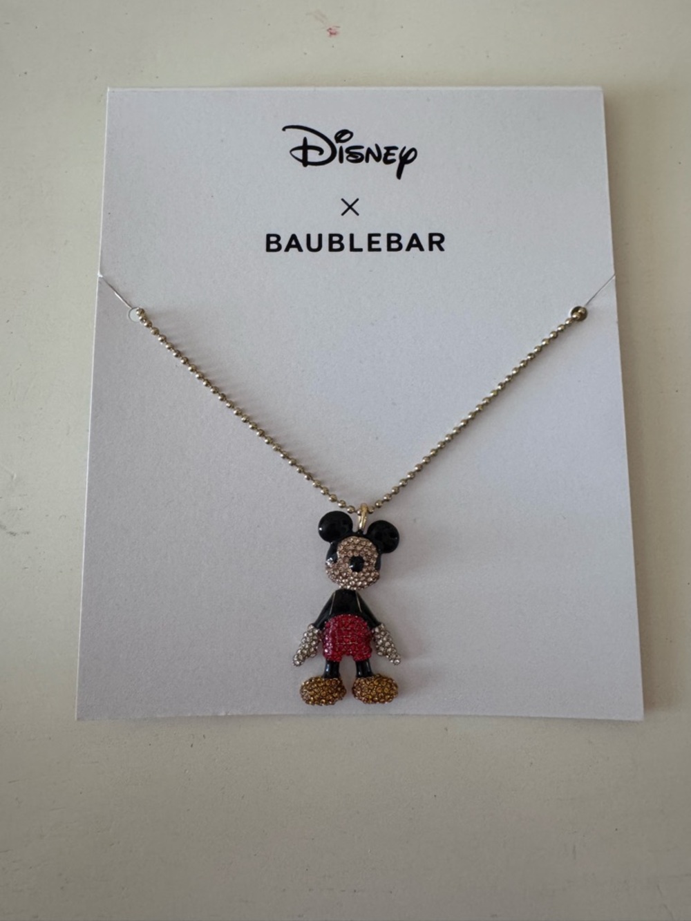 Bauble Bar x Disney Mickey Mouse Necklace